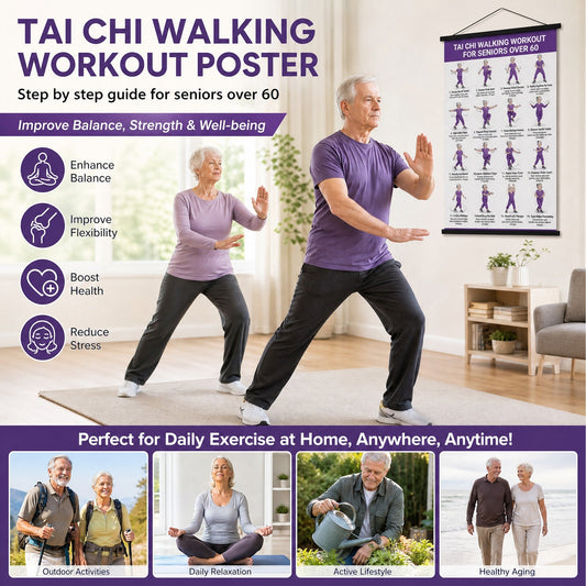 ⏰LIMITED TIME 50% OFF! ⭐Tai Chi Workout Poster for Seniors
