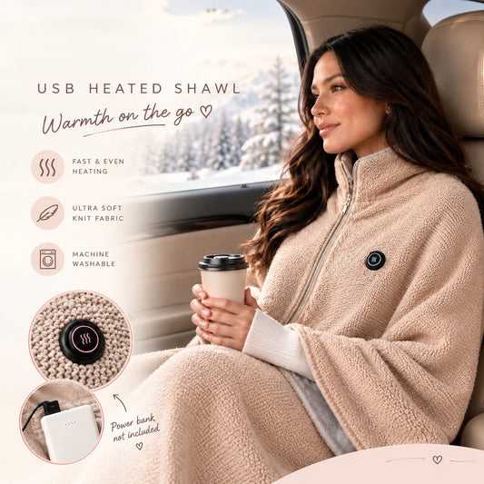 ☀️ Christmas Sale — 50% OFF! ❄️Stay Warm All Winter — Portable Electric Heated Blanket Shawl