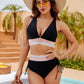 👙 Summer Hot Sale 60% OFF💥👙High Waisted Tummy Control Color Block Bikini Sets