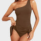 🏖️Last Day Sale 60% OFF👙One Shoulder Skirted One Piece Swimsuit