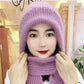 Pure Handmade Warm Hat & Scarf All-in-one Two-piece Set