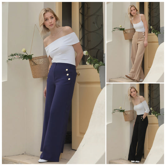 💖LAST DAY SALE 50% OFF🥇High Stretch High Waist Wide Leg Trousers🌟-Three lengths available🔥