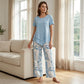 🥳SUMMER HOT SALE 70% OFF!🔥Casual Round Neck Layered Tunic Top and Wide Leg Pants Set