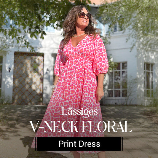🏖️Summer Cool Deal: 70% OFF!!🎀Women's V-Neck Printed Dress