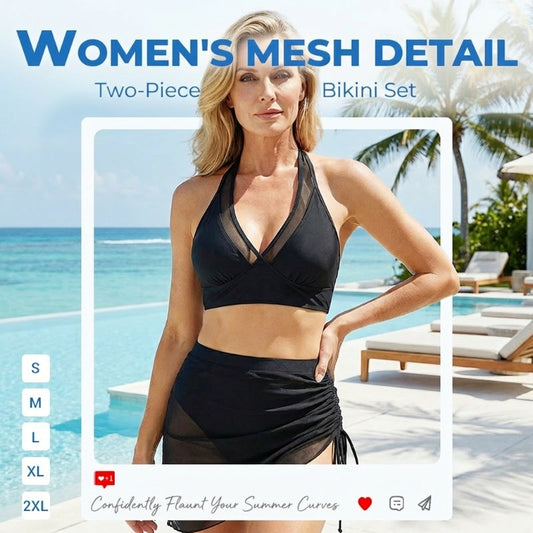 🥳2026 HOT SALE🥳💞50K+ SOLD!👵🏖️ 50% OFF! High Waisted Bikini Set with Swim Skirt – Gentle tummy control, flattering skirt coverage. Feel confident & comfortable by the water. 🌊🌸