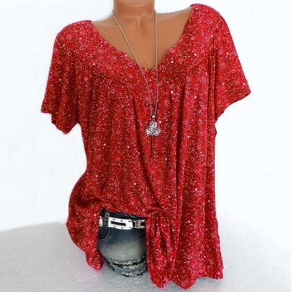 🌸 Spring Fashion Print Short Sleeve – Lightweight Fabric, Vibrant Prints & Casual Fit 👚