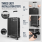 ⏳LAST DAY SALE 50% OFF!🧳 Clear Waterproof Luggage Cover, Transparent Anti-Scratch Dustproof Suitcase Protector, Fits 22/24/26/28 Inch Suitcases