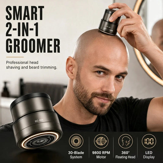 🎉🔥 2026 Sale — Over 14,000 Sold! ⚡🔥 2-in-1 Smart Electric Bald Head Shaver and Beard Trimmer with Digital Display