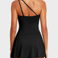 🏖️Last Day Sale 60% OFF👙One Shoulder Skirted One Piece Swimsuit