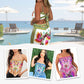 🔥New Arrival 60% OFF⚡50K+ SOLD!💝Spaghetti Strap Printed Top & Loose Women's Pants 2-Piece Set