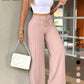 ⏳Last Day Sale Only ￡15.99!!👖💥Women's High-Waisted Straight Leg Trousers – Front seam & elastic back – Versatile, comfortable & perfect for office or casual wear ✨🌸