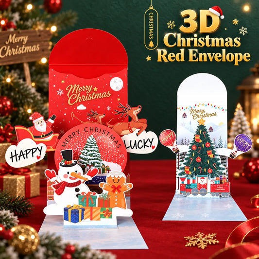 🥳2026 HOT SALE🥳💞50K+ SOLD! 50% OFF!🎄Handmade 3D Christmas Money Card – Pop-Up Holiday Card with Cash Envelope & Message Space 💌✍💵