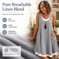 🌟LAST DAY SALE: ONLY ￡12.99!!💃Women's Casual Loose Sleeveless Fake Two Piece Tank Dress