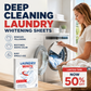 🏆 Last Day Special Price £7.99! 🎁Buy 1 Get 1 Free🔥💥 Deep Cleaning Laundry Whitening Sheets ✨🧺 Powerful Stain Remover Brightening Fabric Laundry Cleaning Sheets