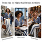 📢📢50% OFF!!⏰Women's Striped Shirt & Wide-Leg Pants 2-Piece Set