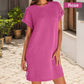 🔥2026 New Arrivals💞Women's Relaxed Roll Sleeve Pocket Dress