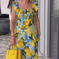 🔥Hot Sale 50% Off🔥Plus Size Lemon Printing Tunic Dress