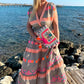 💕 Women's Loose V-Neck Vintage Stripe Pattern Sleeveless Dress