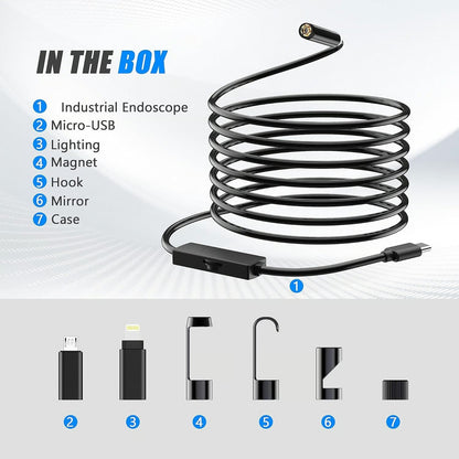 ✨Hot Selling-Up to 50% Off ✨ Plug-and-Play Endoscope Camera - Compatible with Android & iPhone & ipad for Direct Connection