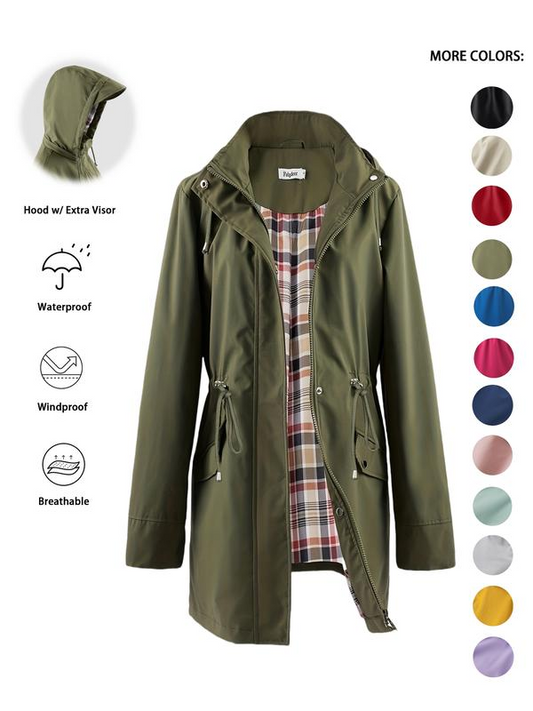 🔥This Week's Special Price:£24.99!!🧥💦Womens Chic. Lightweight. Waterproof Jacket🍃-Unleash Style and Durability in Any Storm!