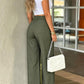 ⏳Last Day Sale Only ￡15.99!!👖💥Women's High-Waisted Straight Leg Trousers – Front seam & elastic back – Versatile, comfortable & perfect for office or casual wear ✨🌸