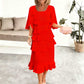 🌸Spring Sale 60% OFF🎁👗Women's Elegant Layered Ruffle Sleeve Dress – Effortless Style for Every Occasion💃