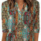 🌸Summer Sale 70% OFF👕Casual Printed V-Neck Top for Women