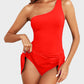 🏖️Last Day Sale 60% OFF👙One Shoulder Skirted One Piece Swimsuit