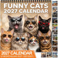 🏆 Last Day Special Price £7.99! 🗓️🐱 2027 Funny Cats Wall Calendar – Sassy Cats & Hilarious Quotes