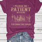 👕I'M From 1900S✨ Women's Vintage Letter Print Round Neck Tee