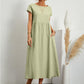 ⏰Last Day Sale 60% Off💃Solid Color Sleeveless Loose Cotton and Linen Pocket Dress
