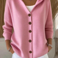 🔥LAST DAY SALE 50% OFF🔥Women Cotton Plain Long Sleeve Comfy Casual Cardigan