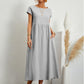 ⏰Last Day Sale 60% Off💃Solid Color Sleeveless Loose Cotton and Linen Pocket Dress