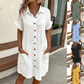 🏖️Summer Hot Sale 50%OFF✨Women’s Summer Midi Dress – Breezy, Flattering & Effortlessly Chic! Lightweight Button-Down with Pockets 🇬🇧☀️