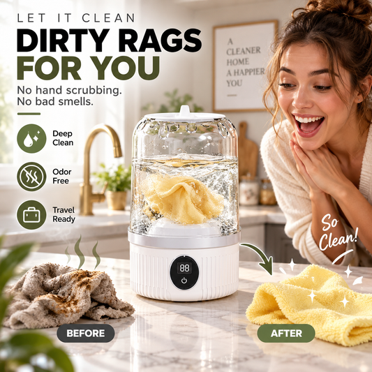 🧺Limited Sale 50% OFF🎁Free your hands🥰Wireless Charging Mini Washing Machine