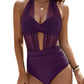 🎁2026 New Arrivals 60% OFF💥Women's Tummy Control Halter Swimsuit