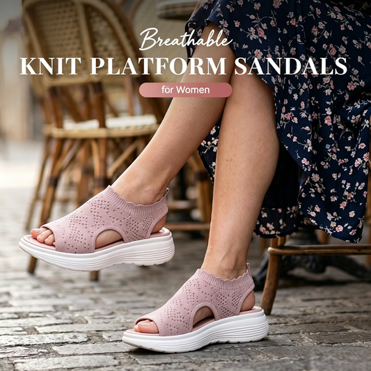 🌟2026 Summer Hot Sale 70% OFF🎁Women’s Knit Platform Sandals – Lightweight, Breathable & Arch-Supported 🏝️☁️