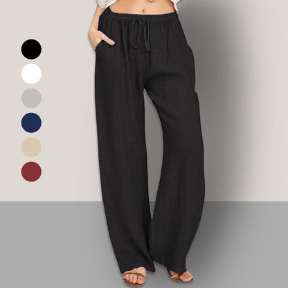 💥Summer Hot Sale - 50% OFF🔥Women's Summer Linen Cotton Wide Leg Pants