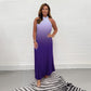 🔥Last Day Special Price!!💥💃 Gradient Pleated Halter Neck Dress