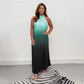 🔥Last Day Special Price!!💥💃 Gradient Pleated Halter Neck Dress