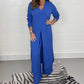 💃2025 Hot Sale 50% OFF⏳Two Piece Casual Long Top and Casual Trousers😍