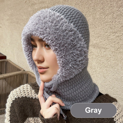 🎅🏻Christmas Sale 60% Off🎄Women's Winter One-Piece Knitted Beanie Scarf Mask 3-in-1 Balaclava
