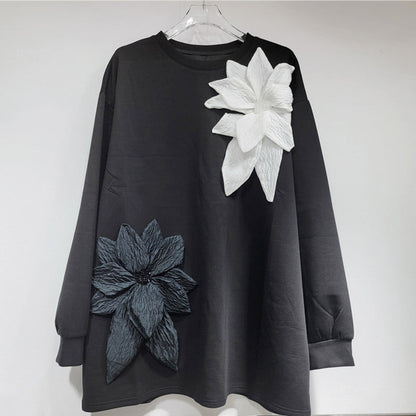 🔥HOT SALE🔥Women's Loose Sweatshirt with 3D Floral Decoration