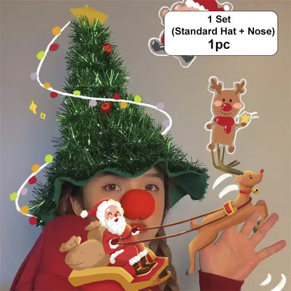 Christmas Tree Hat for Adults & Kids