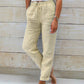 🌸LAST DAY SPECIAL PRICE!!🌸Women's Elastic Waist Cotton Linen Casual Pants