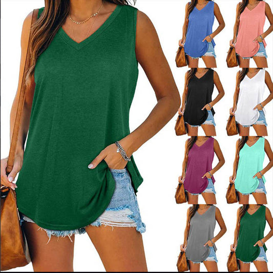 🔥2026 HOT SALE 60% OFF⏳All-match V-Neck Solid Color Vest