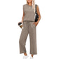 🔥LAST DAY SALE ONLY ￡17.99!!👚2026 New Women's Sleeveless Top & Wide-Leg Pants 2-Piece Set