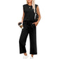 🔥LAST DAY SALE ONLY ￡17.99!!👚2026 New Women's Sleeveless Top & Wide-Leg Pants 2-Piece Set