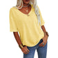 🔥This week's special price £13.99 & free shipping🔥Women's Solid Color V-Neck T-shirt