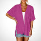 🔥Summer Hot Sale 49％ OFF🏳️‍🌈2025 New Stylish Flowy Short Sleeve Cardigan